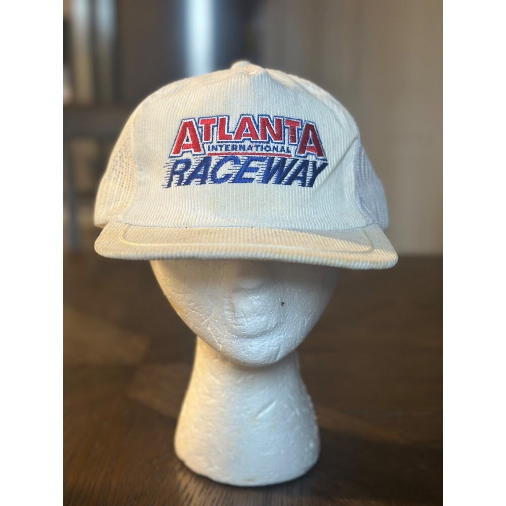 Vintage corduroy mesh Atlanta International Raceway Hat Adjustable Snapback